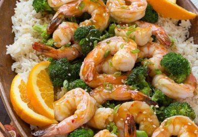 ORANGE SHRIMP AND BROCCOLI